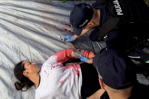 Policjanci podczas Turnieju Par Patrolowych