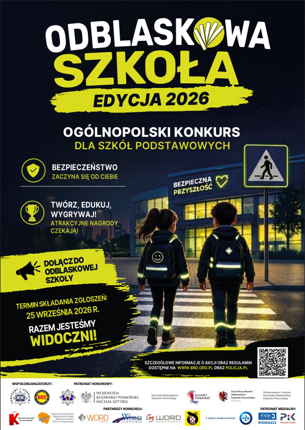 Rusza II edycja konkursu „Odblaskowa szkoła” – szkoły podstawowe w województwie