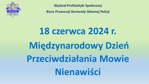 Międzynarodowy Dzień Przeciwdziałania Mowie Nienawiści 2024 roku