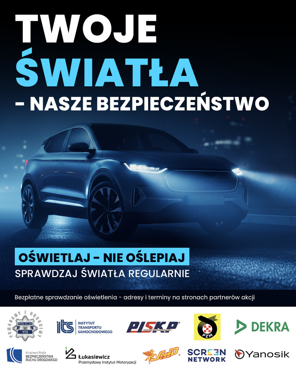 Bezpłatne sprawdzanie świateł w powiecie golubsko-dobrzyńskim